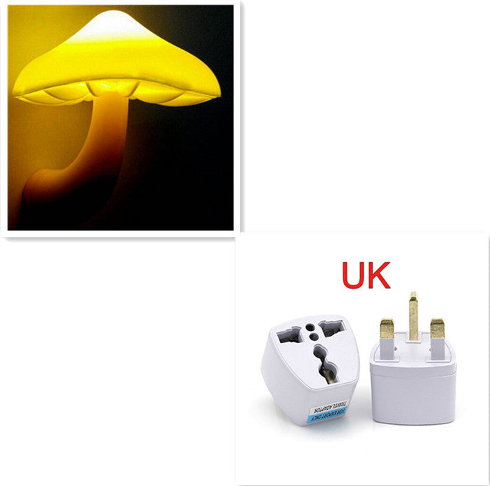 LED Mushroom Night Light-Single Wall Socket Lamp With Sensor